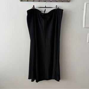 Abercrombie & Fitch Elegant Satin Black Midi Skirt